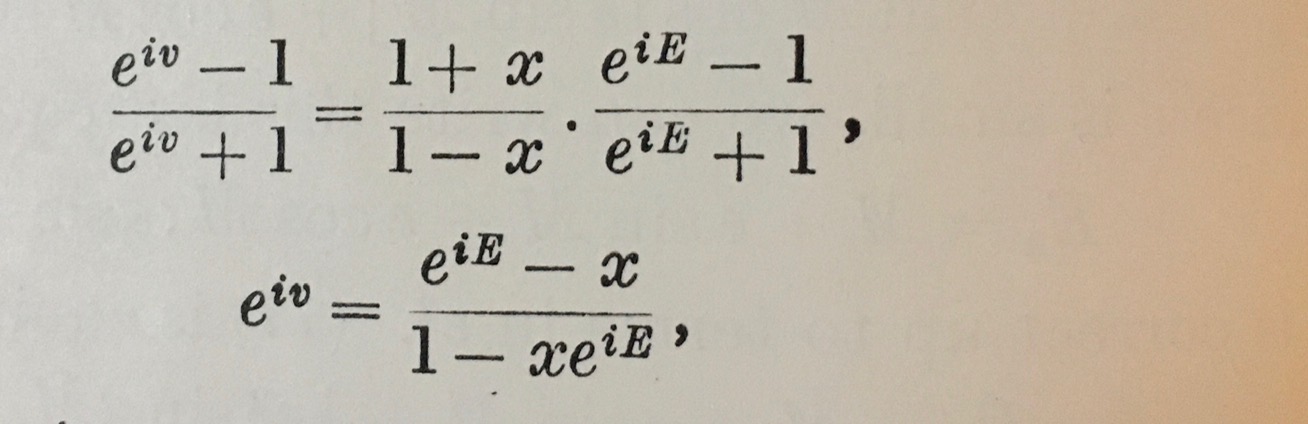 Equation with Complex Nos.<strong>I need to simplify the top equation so I get the bottom equation. I have been trying to resolve this for days. Arghhhh!!