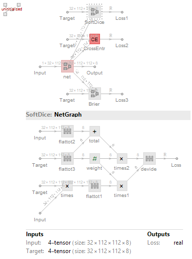 SoftDiceLossLayer, BrierLossLayer and a CrossEntropyLossLayer