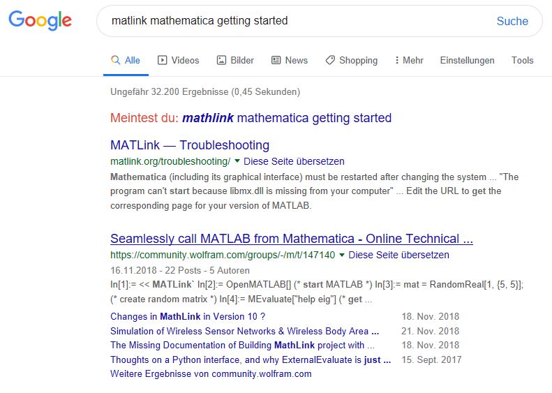 second proof that MATLink existed