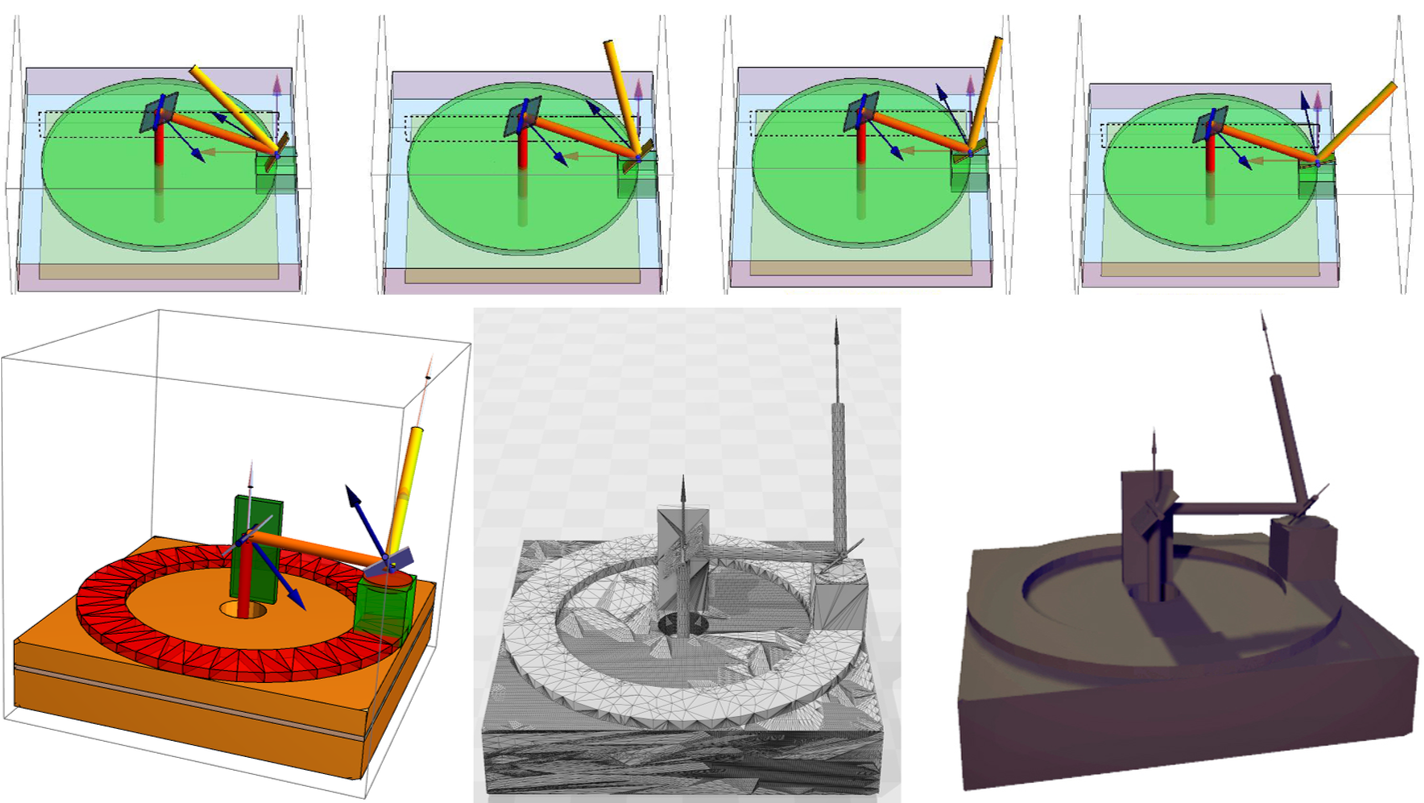 Coelostat for solar observation - equations, graphics, & 3D print model