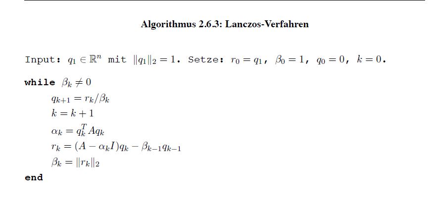 Lanczos Algorithmus