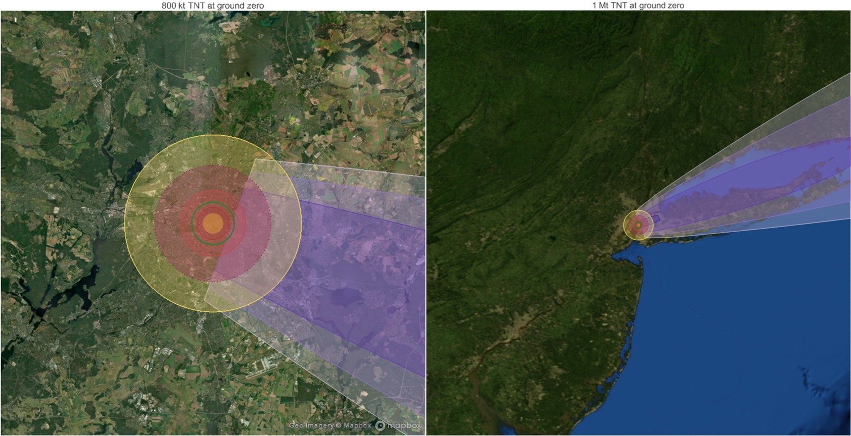NUKEMAP-extended: nuclear weapons effects engine with WSEG-10 fallout, terrain & GridPop