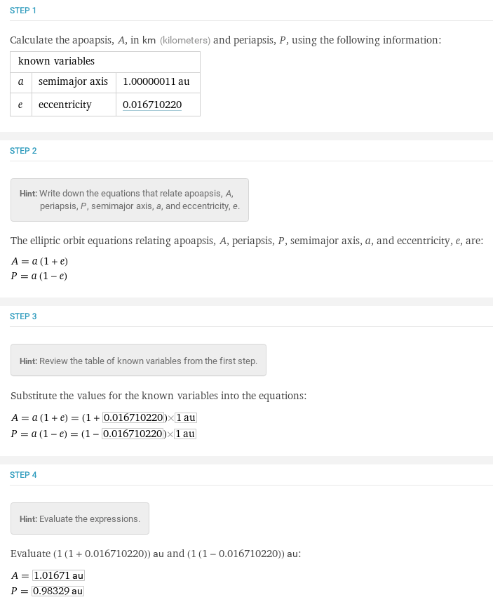 elliptic orbit formula steps