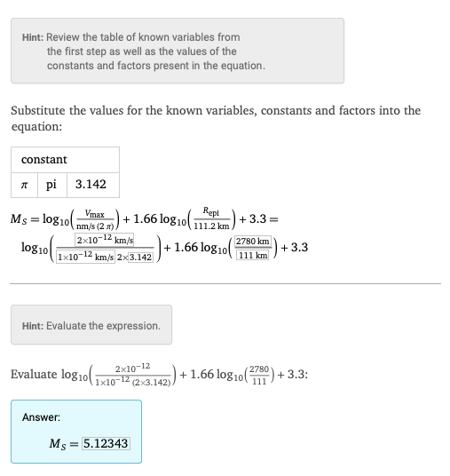 mass density formula steps 1 through 4