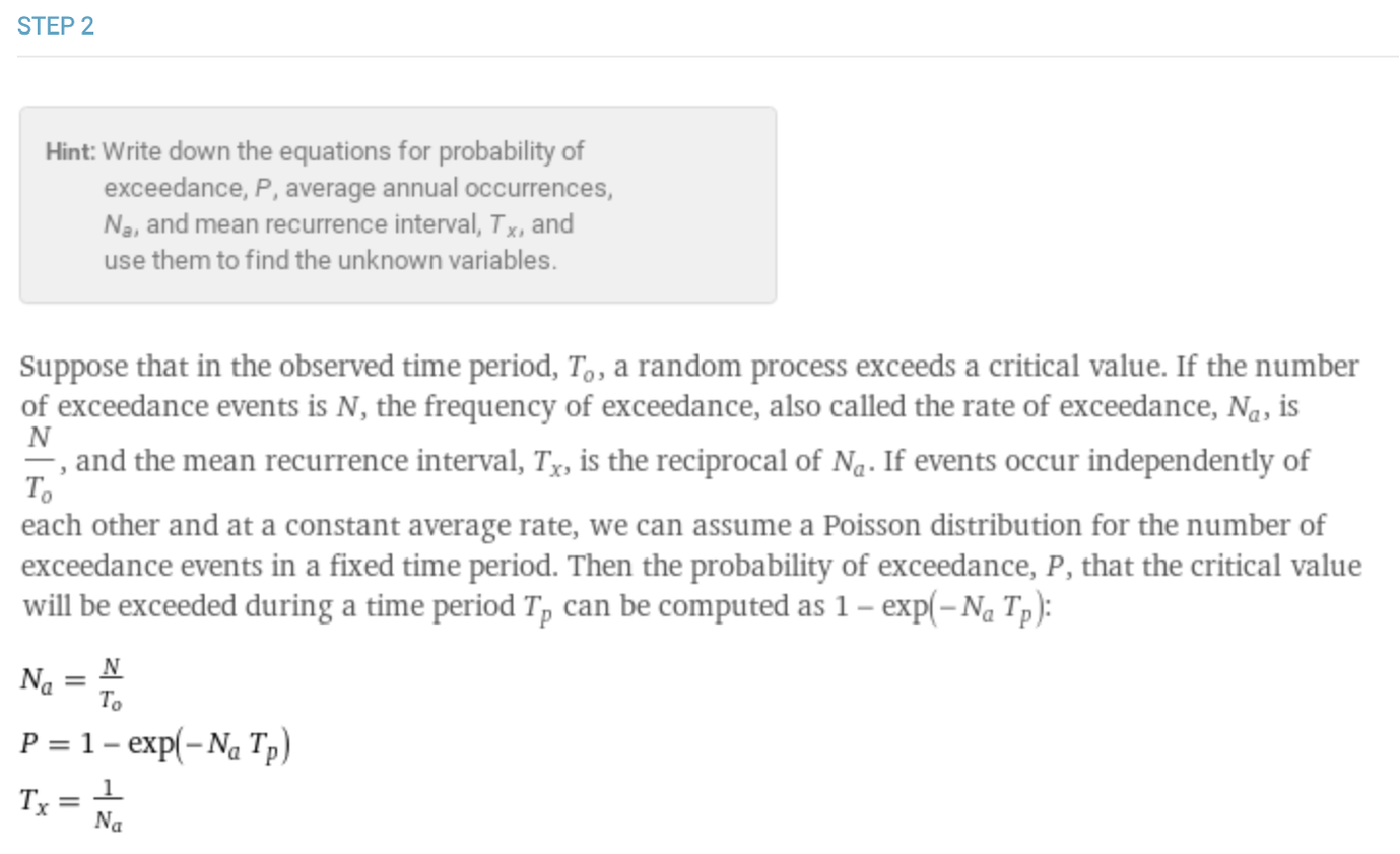 probability of exceedance extended definition