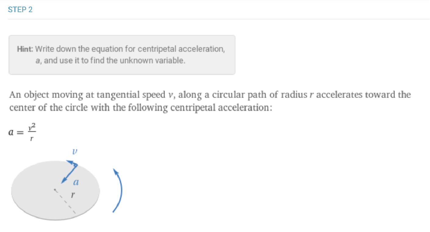 centripetal acceleration schematic