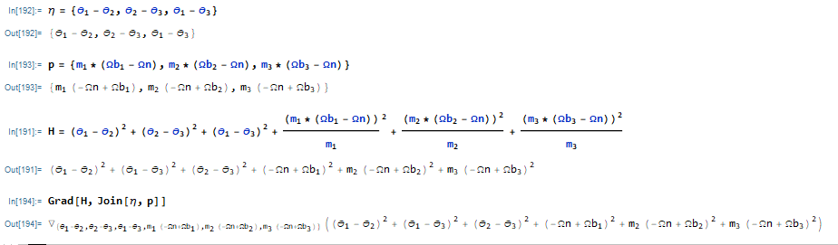 Gradient of H