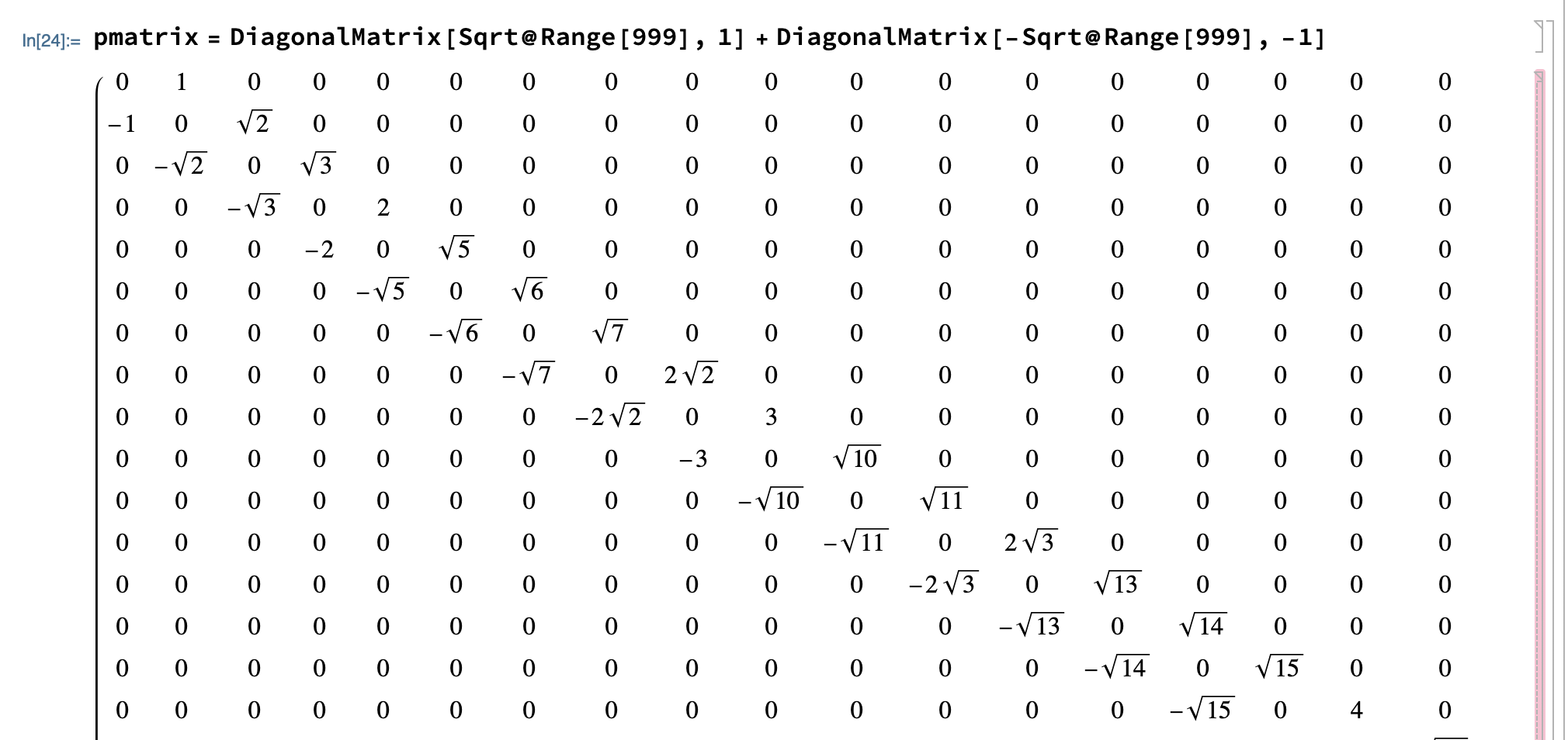 Building p in the harmonic oscillator basis