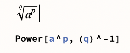 I selected the Tex converted form; copied it as PlainText; pasted into a cell to force into InputForm. I had removed the () around the p as well.