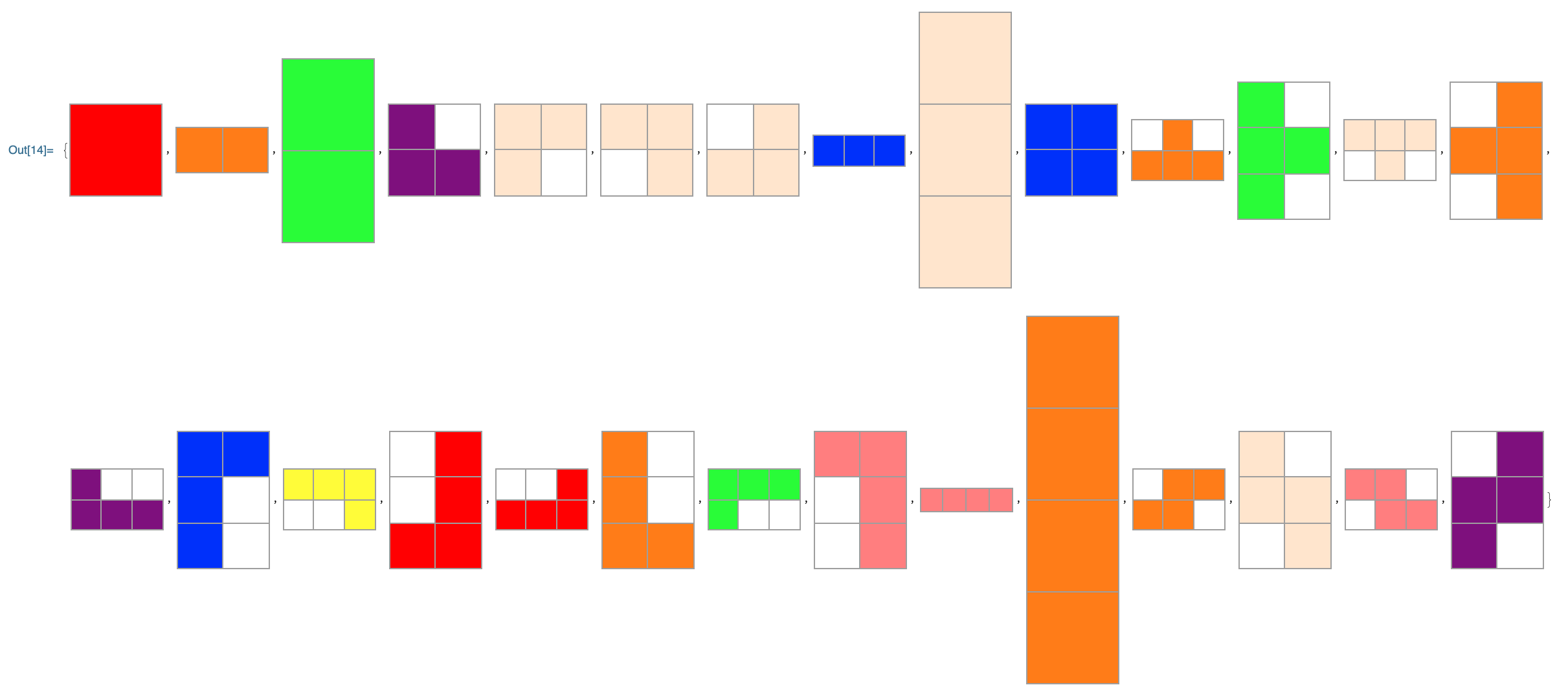 all polyominoes