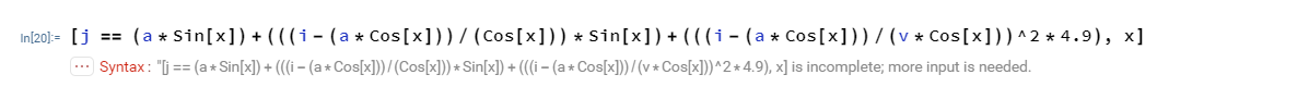 equation in mathematica