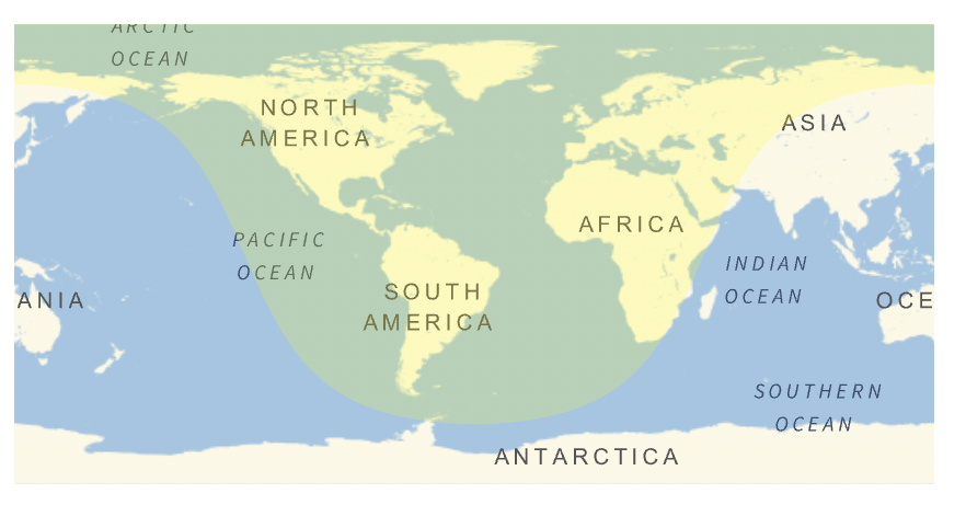 Modeling optimal observation points for Halley's comet via a geographic approach