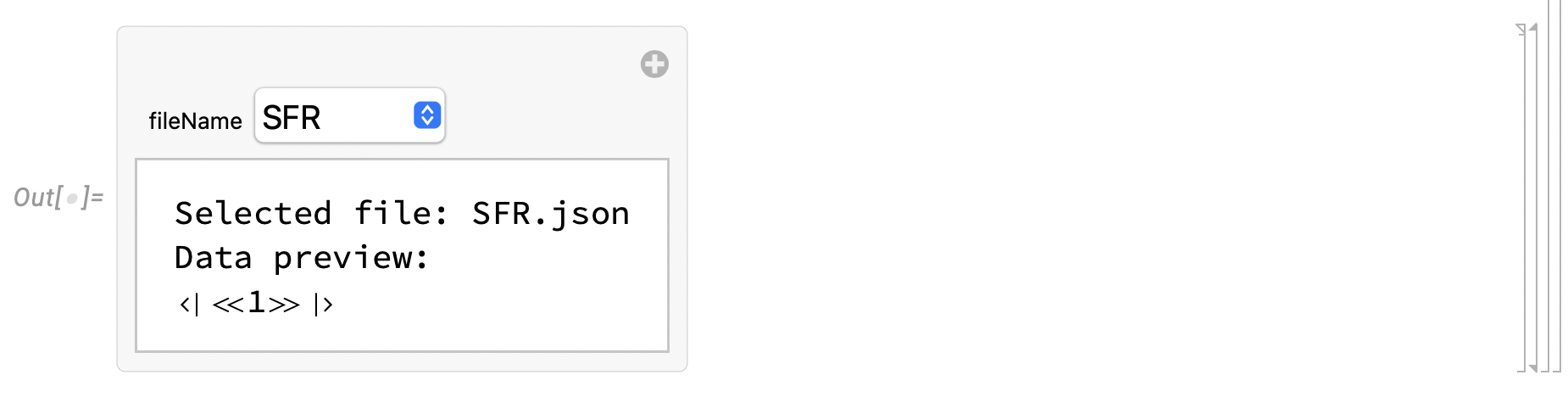 The drop-down menu without the code 