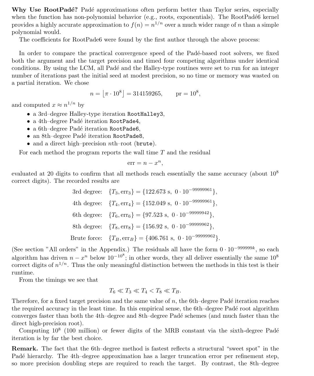 Why use the 6th degree algorithm