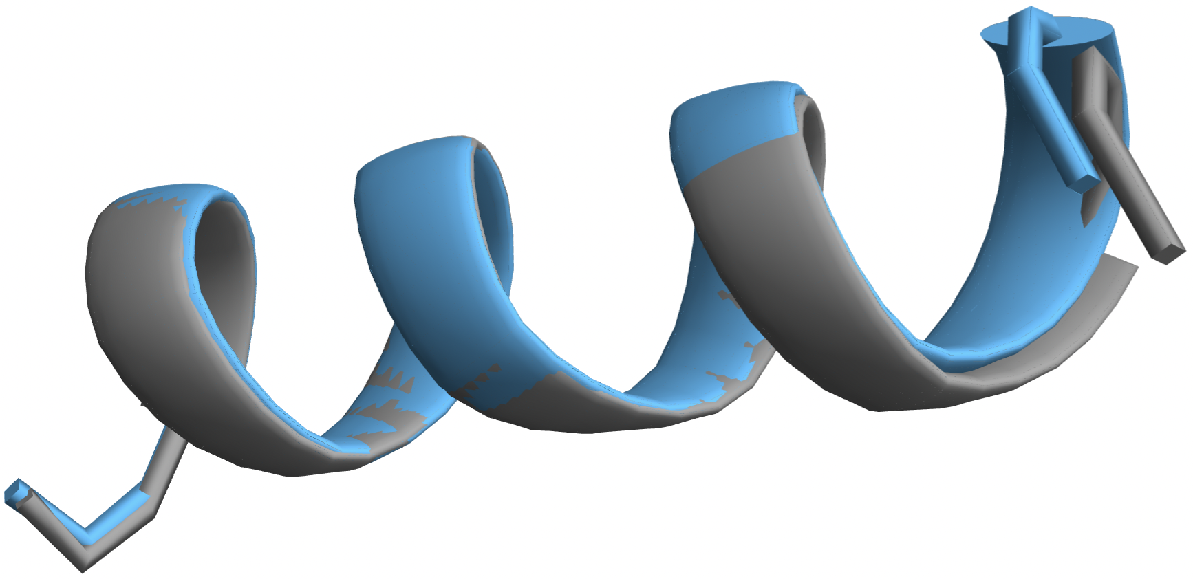Analysing geometrical effects of mutations on alpha helices