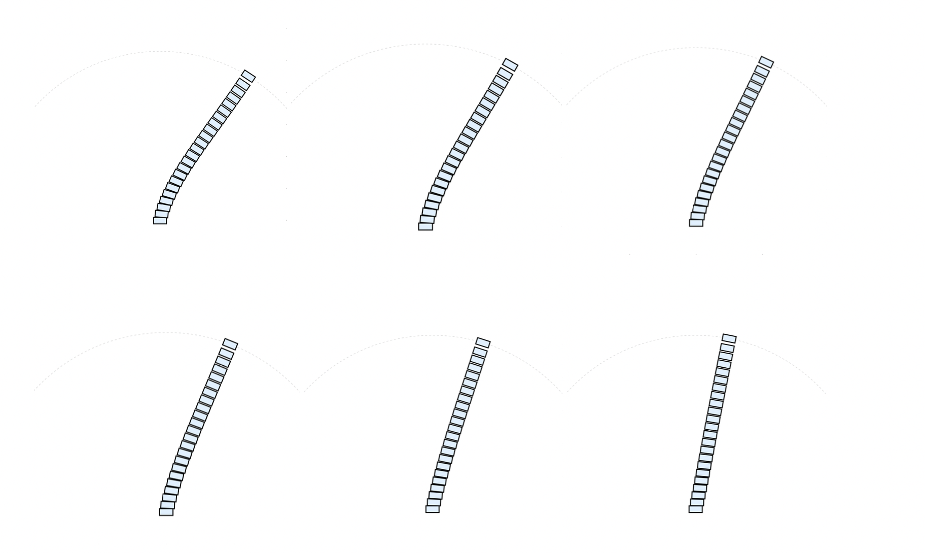 Range of motion during disk desiccation and spinal arthrodesis using Lagrangian mechanics