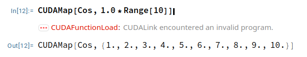 CUDAMap fails