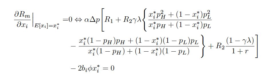 Equation to be solved for x.