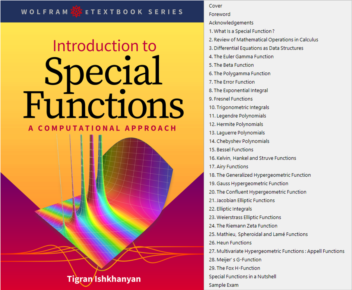 Special Functions: A Computational Approach now available in Wolfram Notebook format