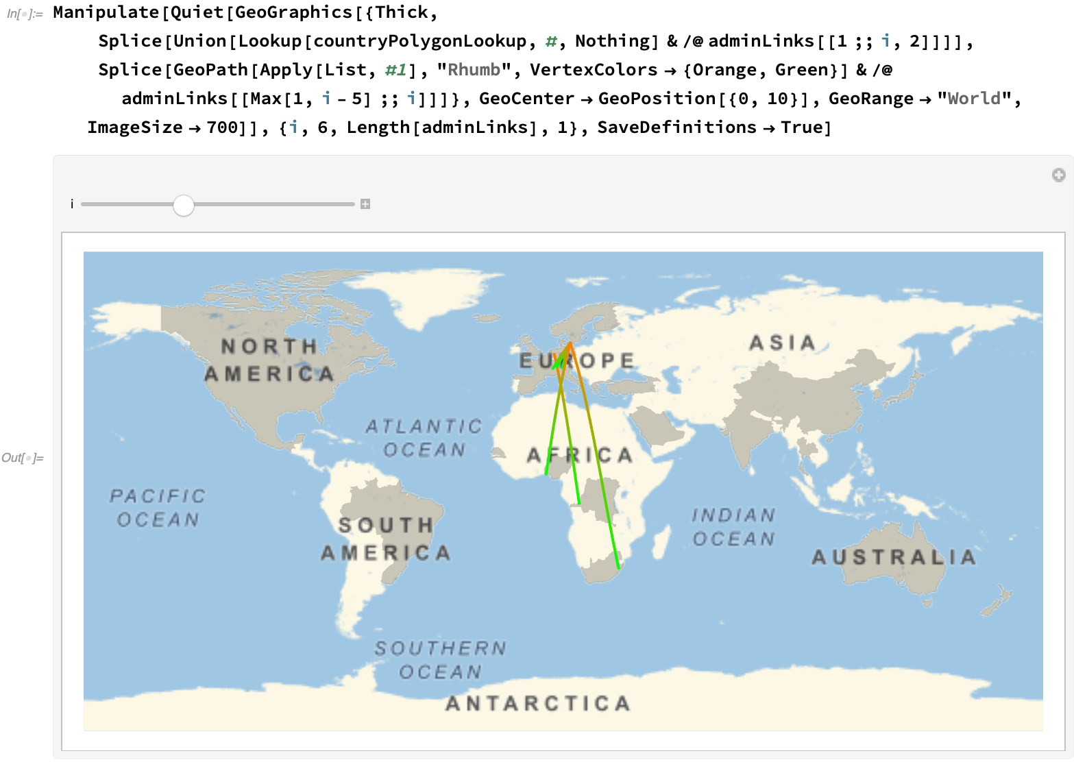 Manipulate for spread map