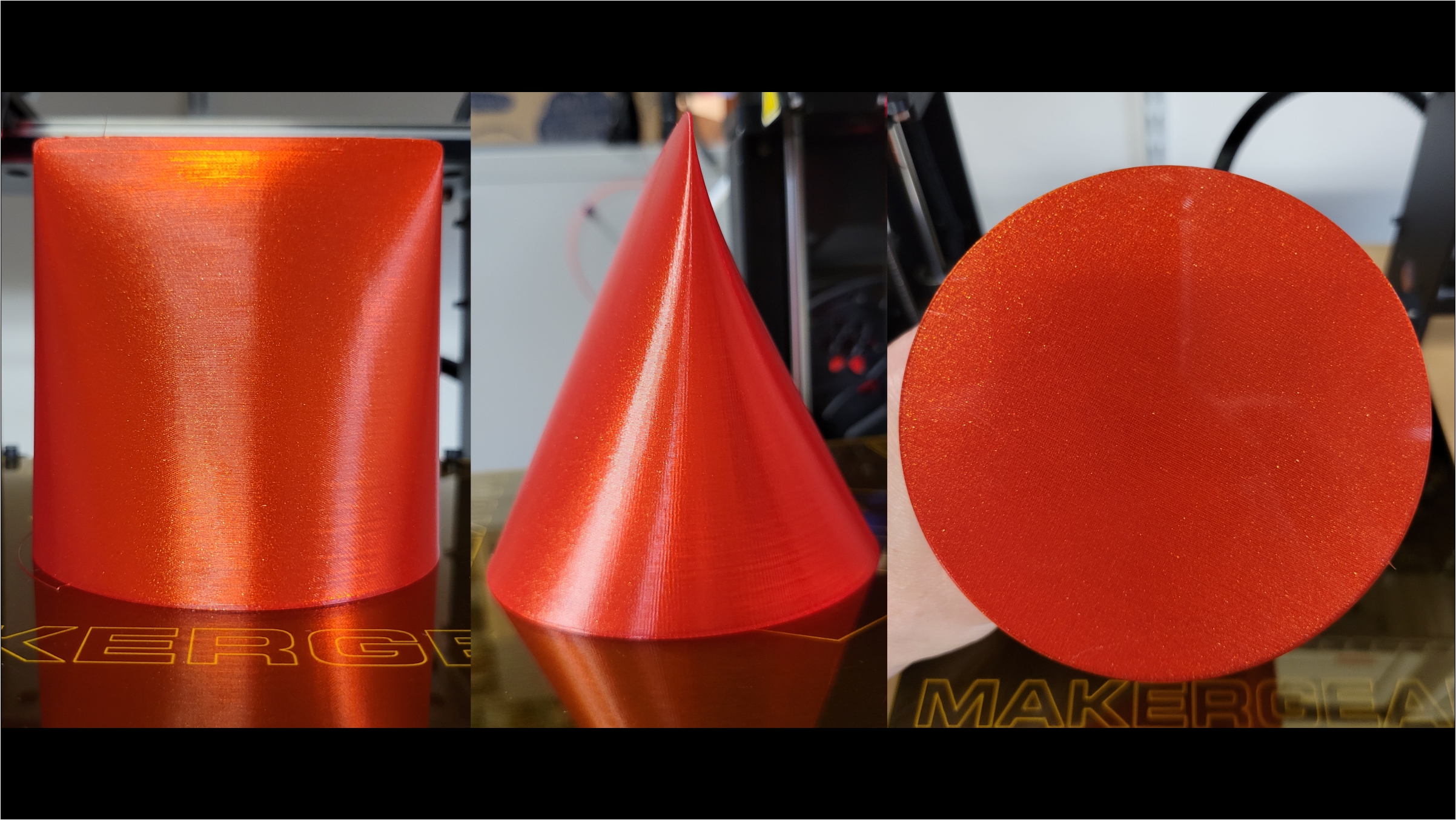 Three views of 3D printed Sqriancle.