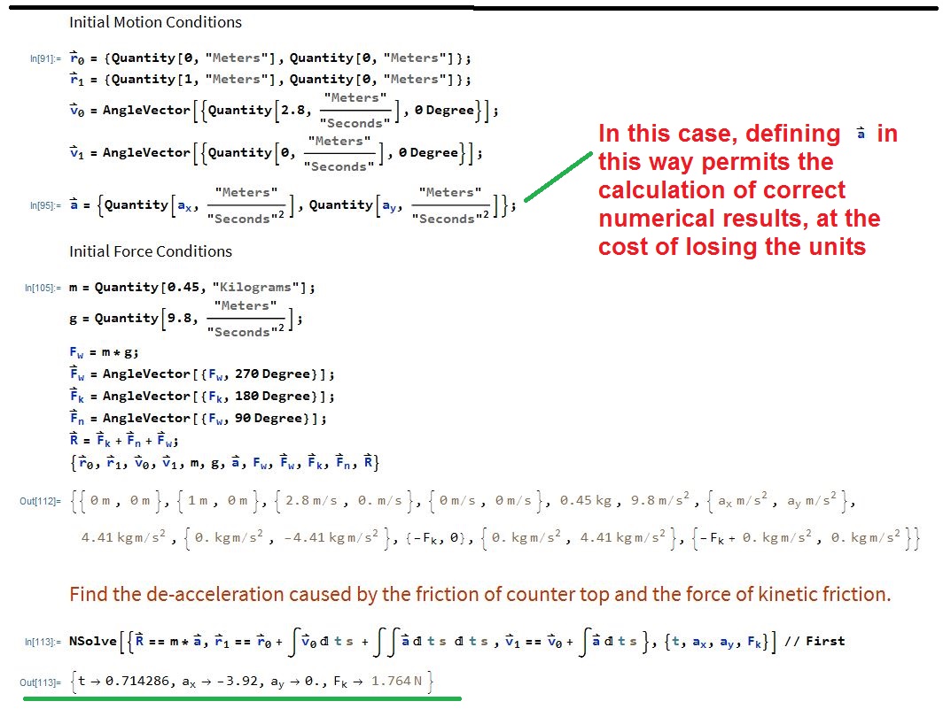 Solve And Nsolve Not Working Well With Quantity And Units Online Technical Discussion Groups Wolfram Community