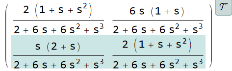 Transfer function model tfm1