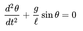 The differential equation which represents the motion of a simple pendulum