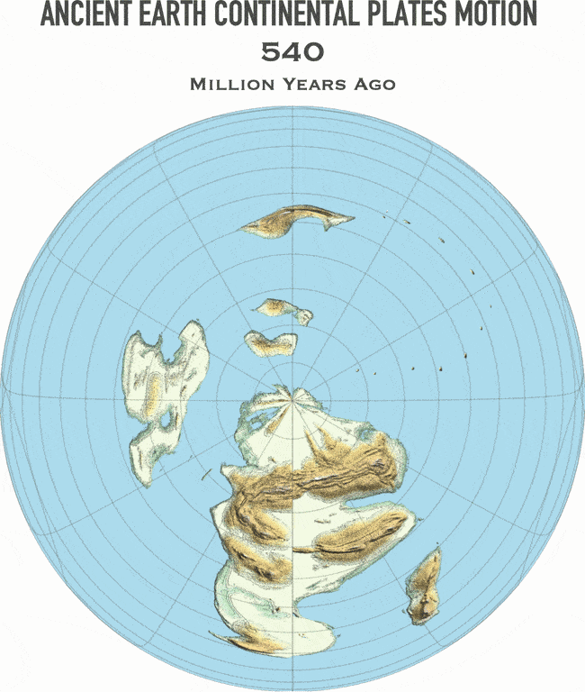 Ancient Earth Continental Plates Motion