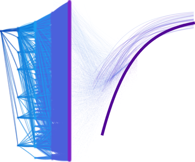 Emergent Continuum Behavior in Reversible Multiway Systems