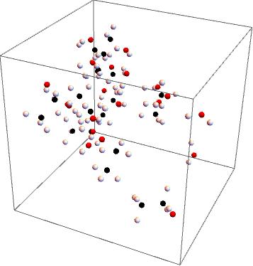 Black is Carbon, White is Hydrogen, Red is Oxygen