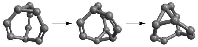 Cope rearrangement of a bullvalene molecule