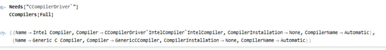 Me trying to find my c compilers with mathematica...