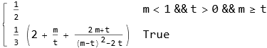 Conditional expectation of b given a >= b t