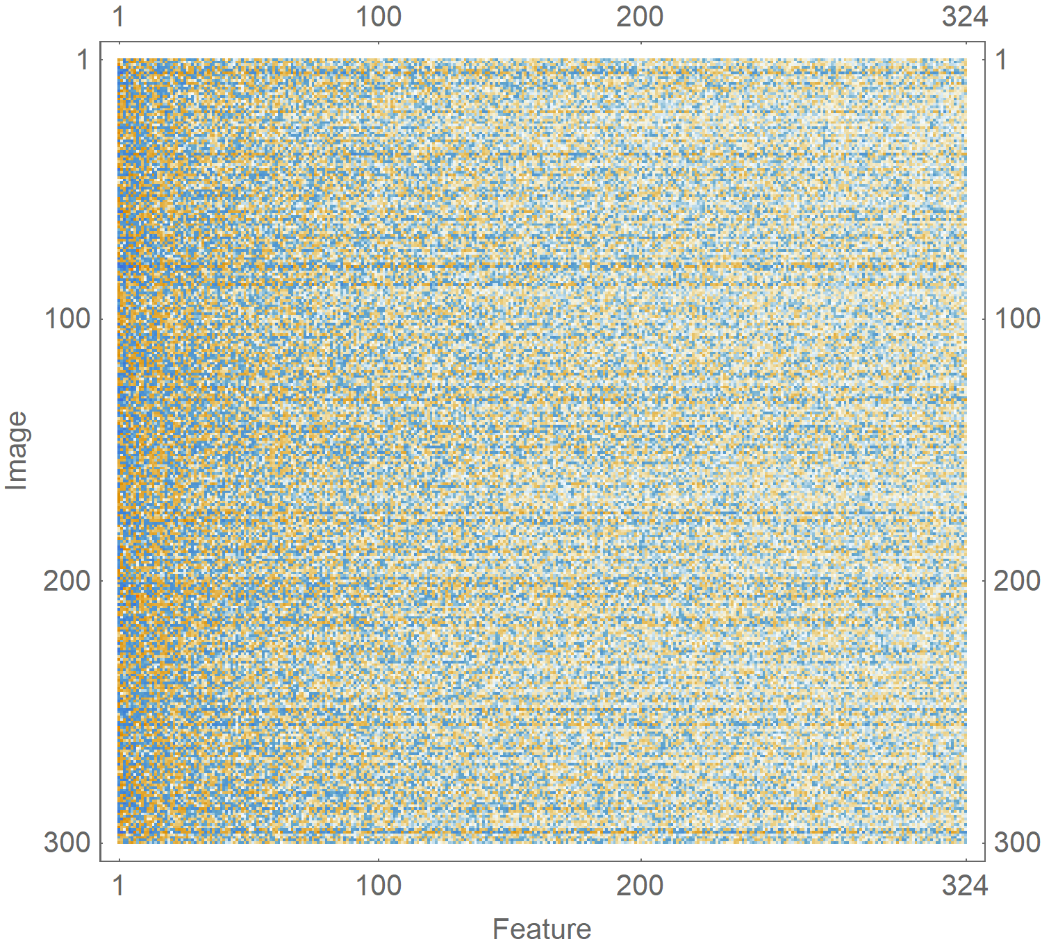 Feature--image matrix