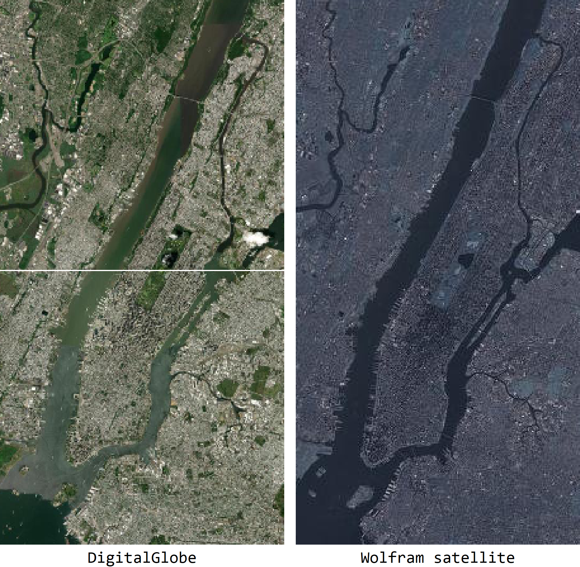 Satellite image comparison