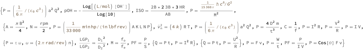 Formula Lookup Power