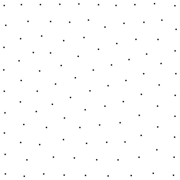 hyperuniform 2D set after Lloyd optimization