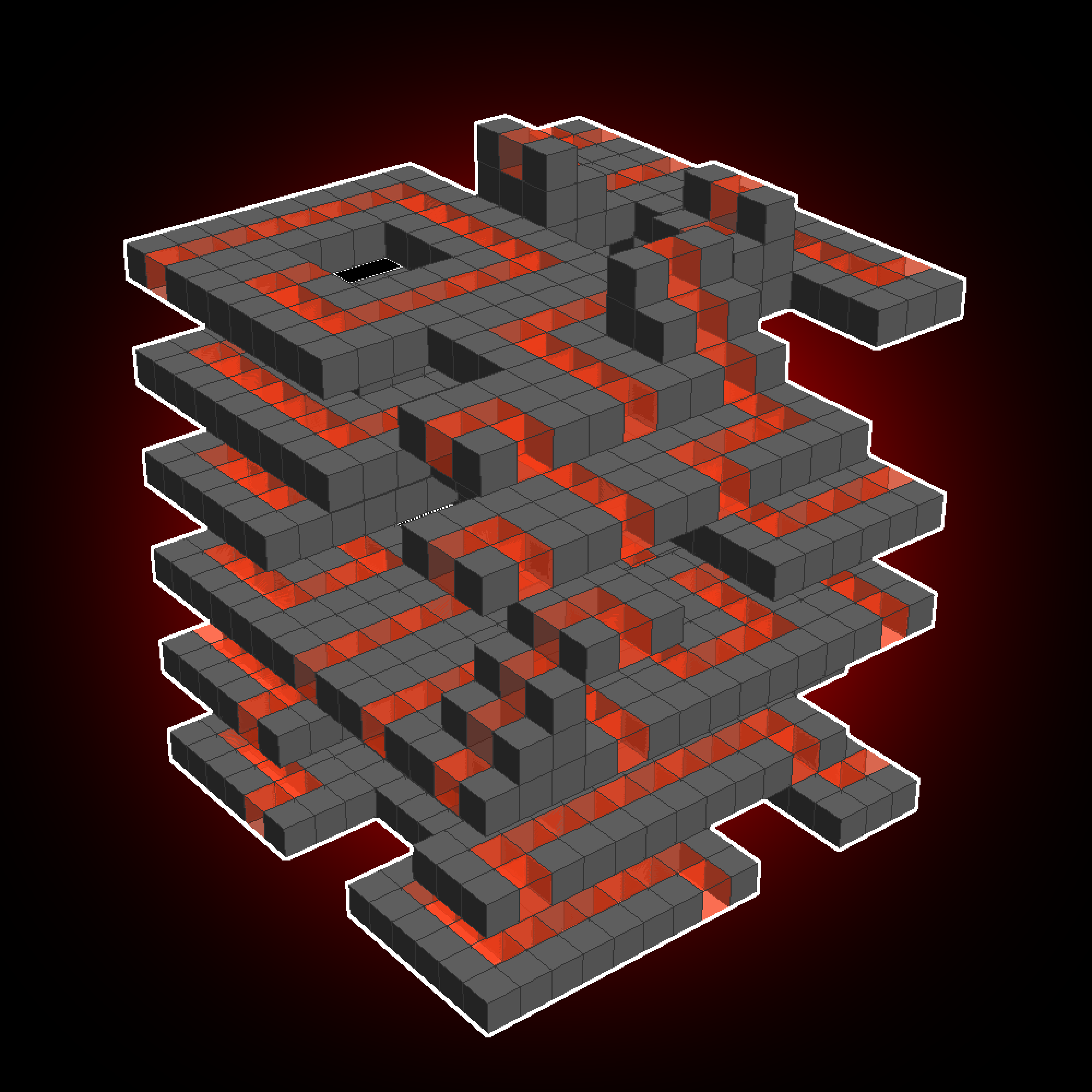 3D Level generated from WFC