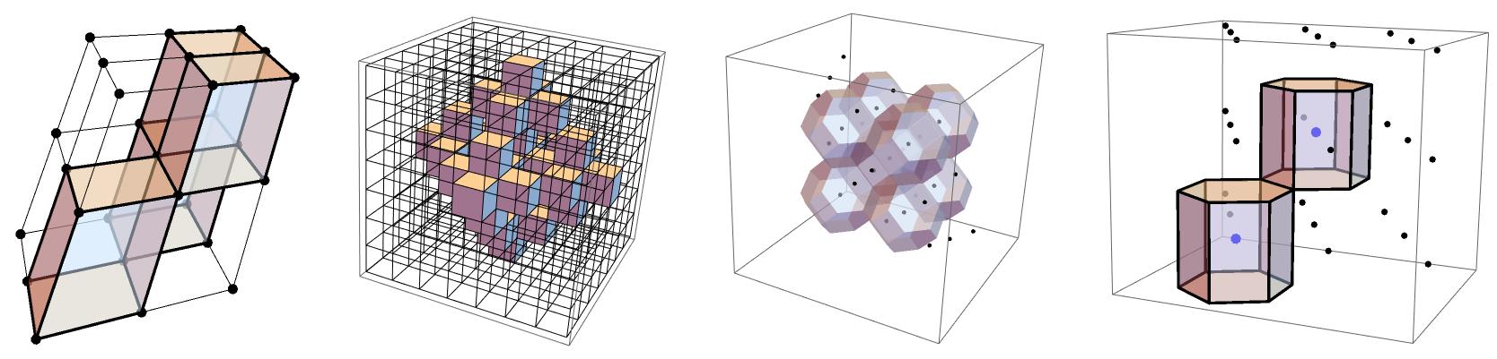 Examples of 3D Lattices and CA on them