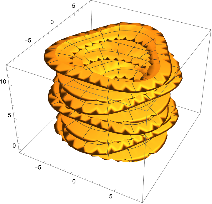 This image is allegedly a 3D rendition of Klein bottle. I don't know if it is, but it looks cool.