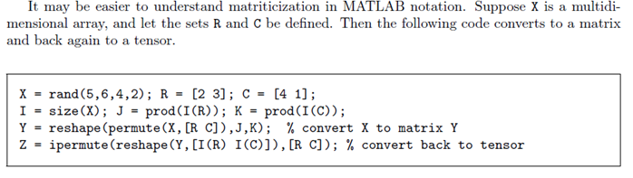 matlab code from Kolda(2006)