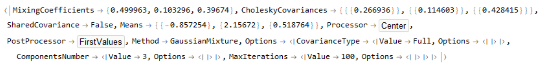 LearnDistribution parameters