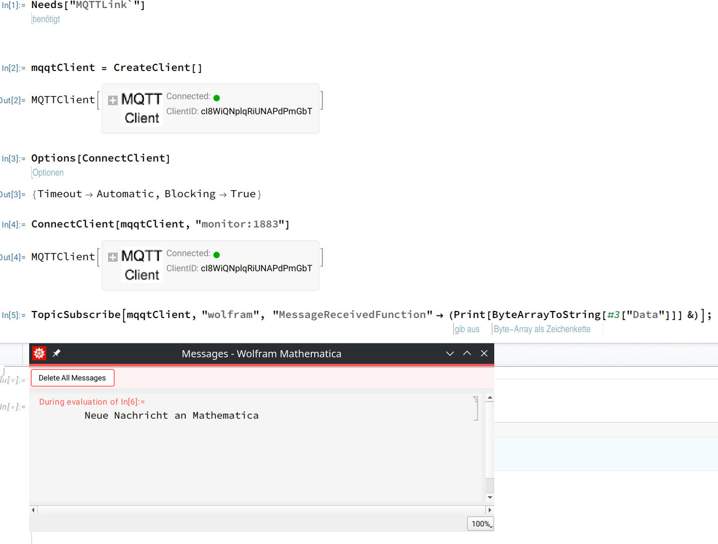 MQTT Result