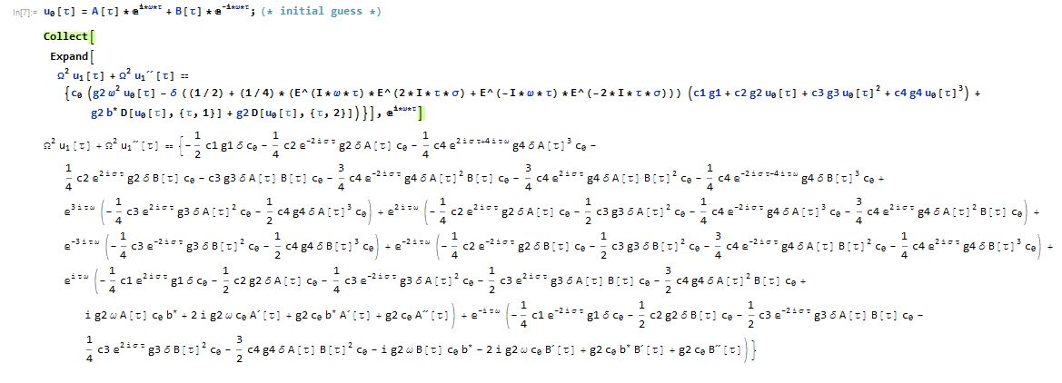 I just want the output to display e^(i<em>wtau)