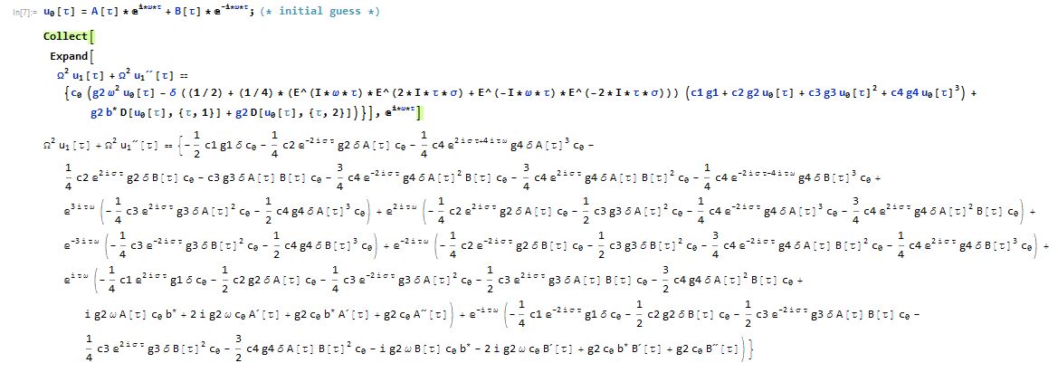 I just want the output to display e^(i<em>wtau)