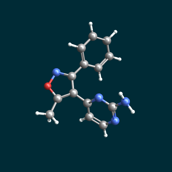 ball-and-stick model displayed with MoleculeViewer