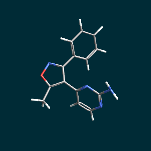 stick model displayed with MoleculeViewer