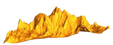 3D plot of Mount Everest