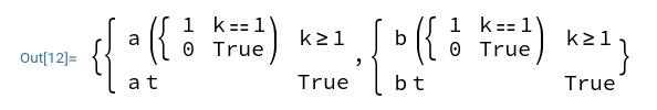 output of piecewise